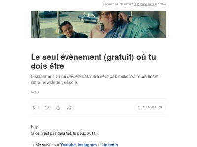 Le seul évènement (gratuit) où tu dois être 👀