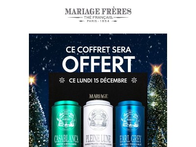 Un Coffret Offert - Journée Internationale du Thé