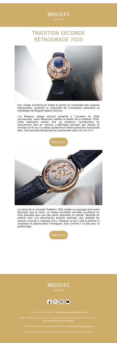 Nouveauté Breguet - Tradition Seconde Rétrograde 7035