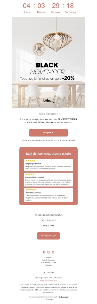 🖤 Accédez à notre offre BLACK NOVEMBER