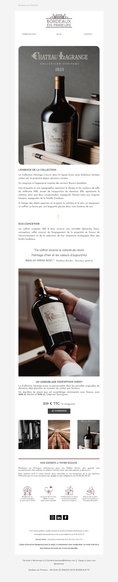 Collection héritage Château Lagrange 2023 !