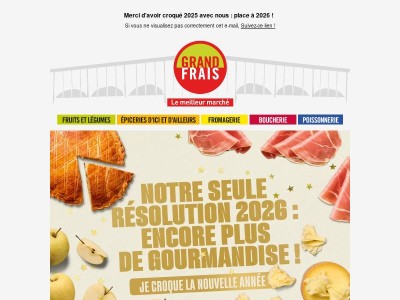 Grand Frais vous souhaite une bonne année 2026 ! ✨