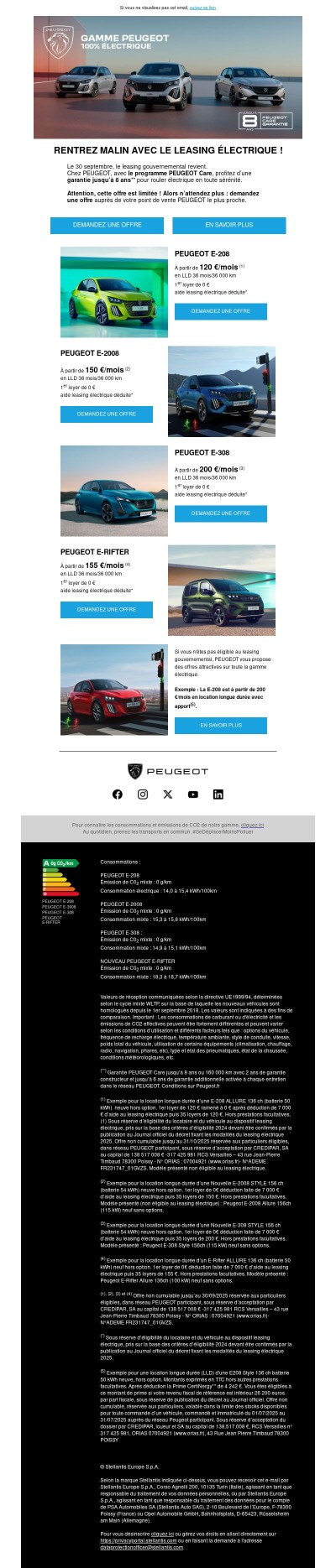 Votre meilleure rentrée avec le leasing électrique gouvernemental !