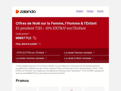  Offres de Noël sur la Femme, l'Homme & l'Enfant