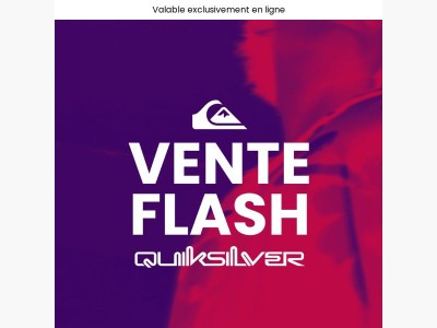 Vente Flash : plus que quelques heures !
