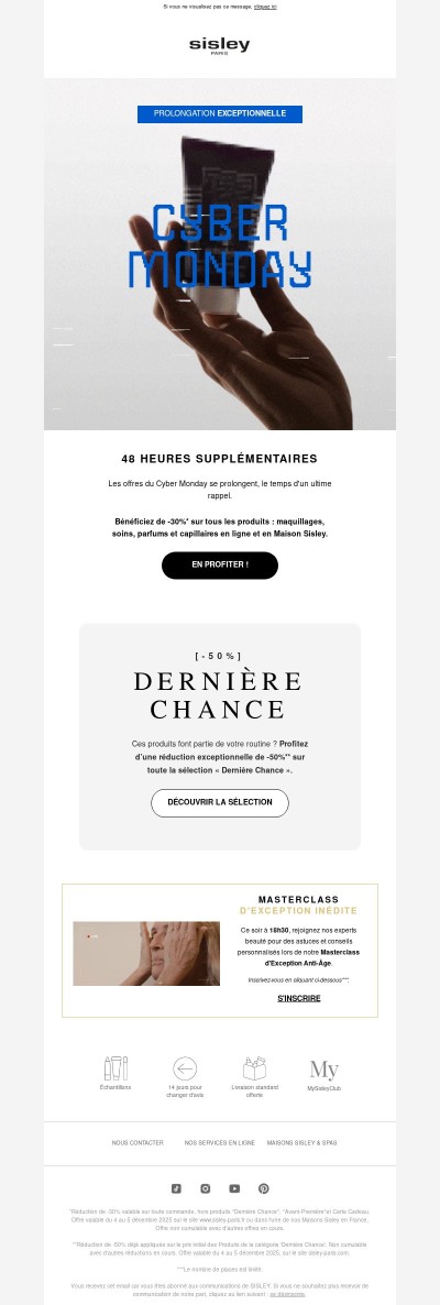 💙 Cyber Monday I Prolongation Exceptionnelle