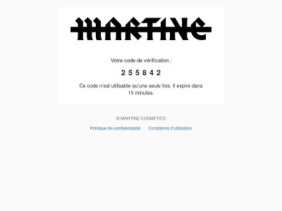 Votre code est : 255842