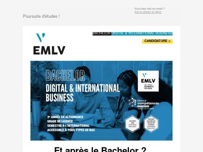 👉 {{ lastname }}, après le Bachelor, les possibilités de poursuites d'études