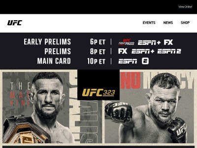 UFC 323: Dvalishvili vs Yan 2 | 10P ET TONIGHT on ESPN+