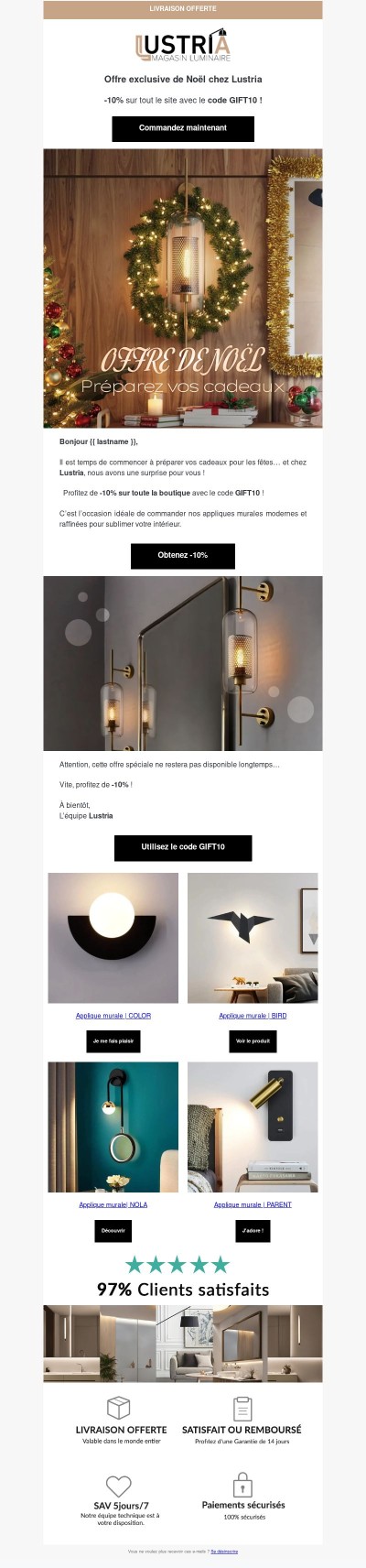 Cadeaux de Noël: -10% dès maintenant