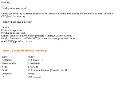 RE: [Case:20250206-297069] Website Enquiry from {{ fullname }}