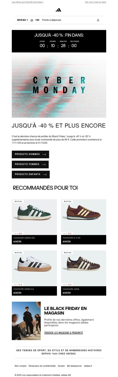 Jusqu'à -40 % : dernière chance