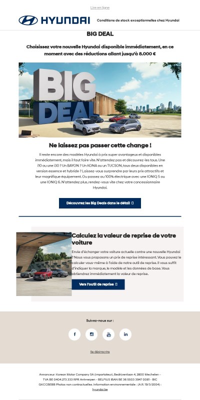 Conditions de stock exceptionnelles chez Hyundai