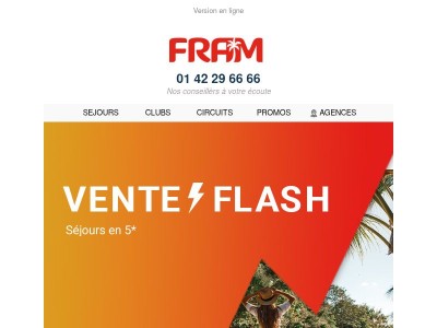 ⚡ VENTE FLASH : séjours en 5 étoiles à prix exceptionnels !