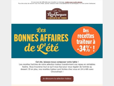 Des recettes fraîchement préparées pour votre table d'été☀️