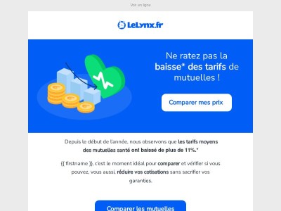 Mutuelle : tarifs en baisse !