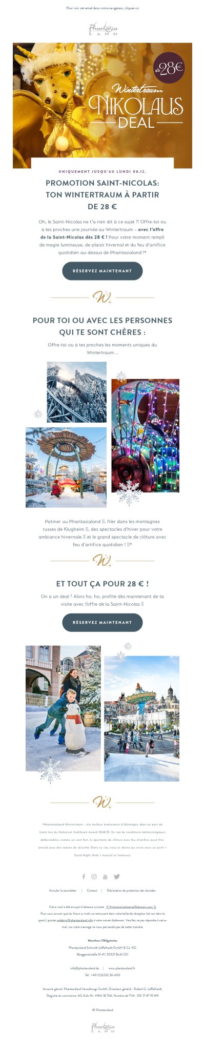 Offre de la Saint-Nicolas : Vis ou offre le Wintertraum à partir de 28 € !