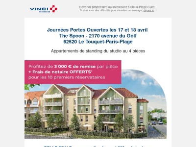 Votre rendez-vous exclusif les 17 et 18 avril au Touquet-Paris-Plage : découvrez notre nouvelle résidence Belle Opale !