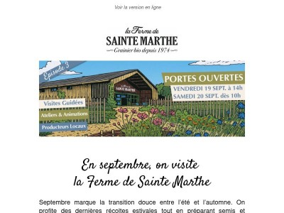 En septembre on vient visiter La Ferme !