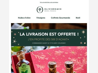 Derniers jours pour profiter de la livraison offerte pour Noël 🎄