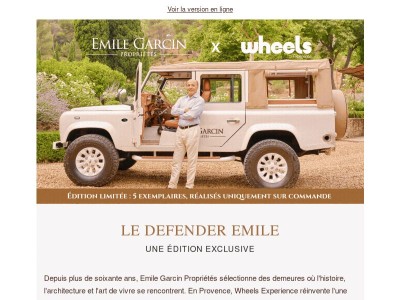 Emile Garcin × Wheels Experience : découvrez le Defender Emile, édition limitée à 5 exemplaires