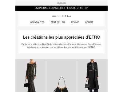 Les créations les plus appréciées d’ETRO