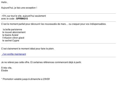 -15% aujourd’hui sur tout le site (exceptionnel)