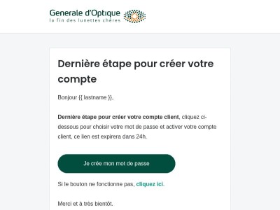 Dernière étape pour créer votre compte