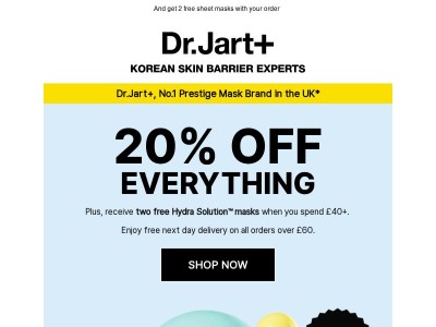 Treat yourself with 20% off sitewide