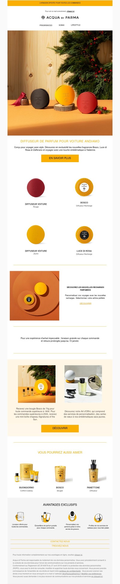 Diffuseurs de parfum pour voiture Andiamo