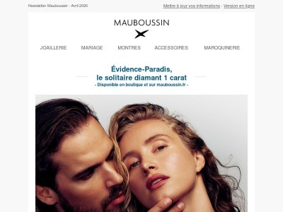 Le solitiare diamant 1 carat "Évidence-Paradis"