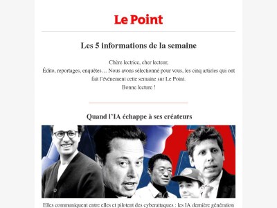 Quand l'IA échappe à ses créateurs, l'audition de Rachida Dati et l'affaire Brun... dans le récap de la semaine