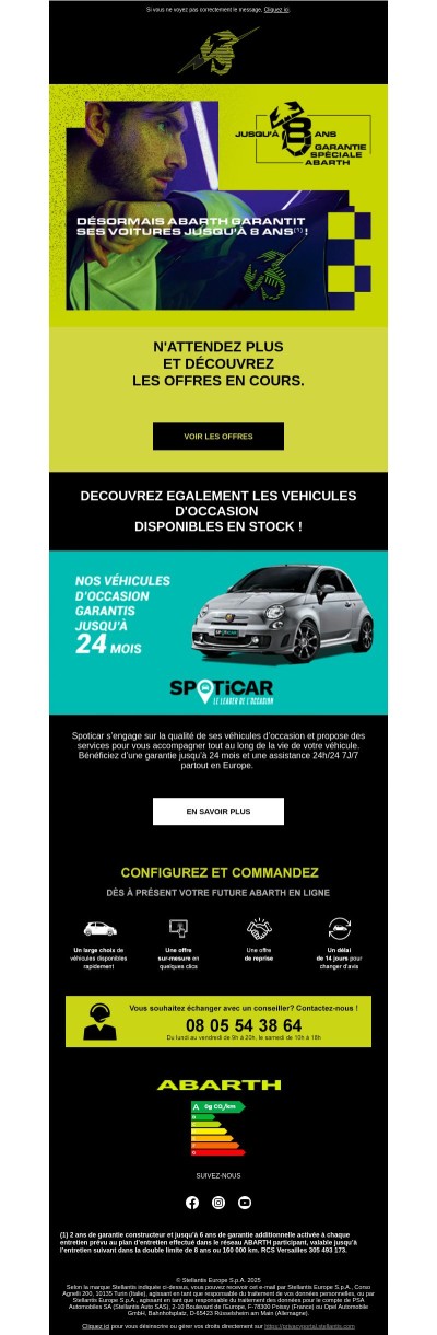 Désormais abarth garantit ses voitures jusqu’à 8 ans !