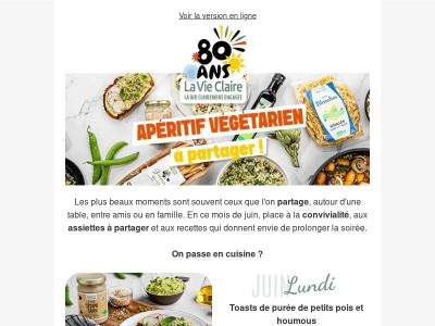 Apéritif végétarien à partager !