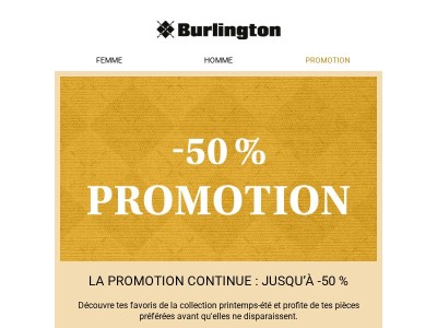 La Promotion à -50 % commence maintenant ! 🔥
