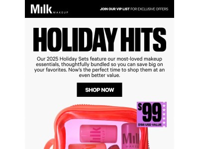 Shop Holiday Sets at up to 50% off.