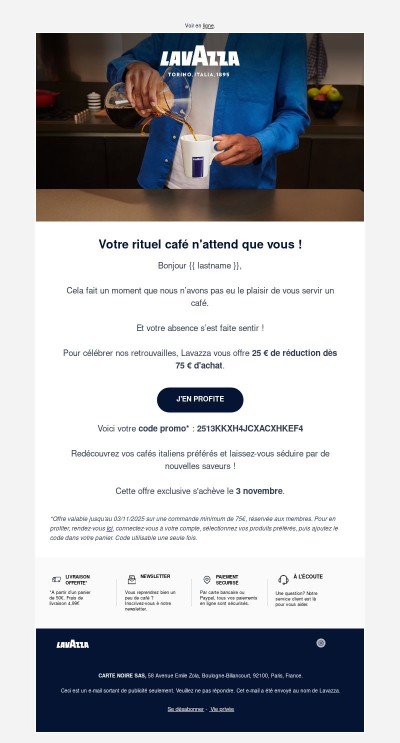 25 € pour votre prochain café ☕