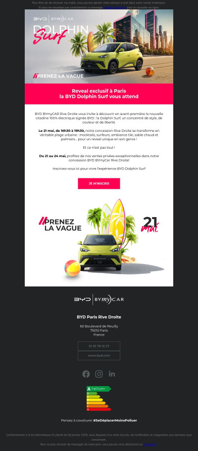 La BYD Dolphin Surf vous attend