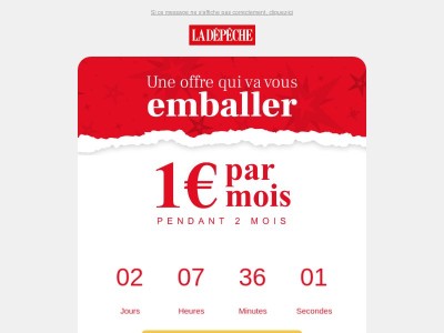 ⌛ Dernières heures pour profiter de notre offre : 1€/mois pendant 2 mois