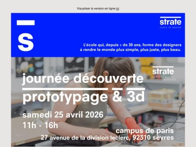 🔵 J-3 avant la Journée Découverte Prototypage & 3D à Paris