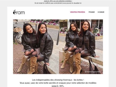 Vos futures bottes jusqu'à -50% ! 👢