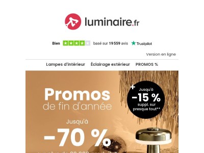 Illuminez votre intérieur à petit prix grâce aux promos de fin d'année ✨  
