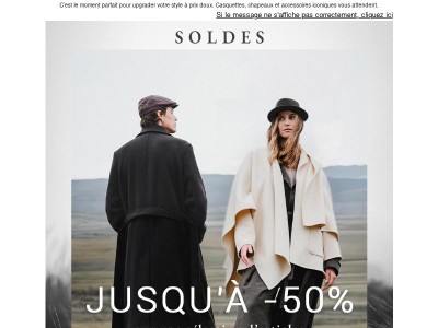 -50% SOLDES : Style et Protection 🎩