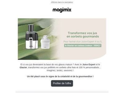 🍉🍓 Transformez vos jus de fruits ou légumes en sorbets glacés !