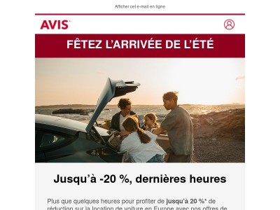Dernières heures : jusqu’à -20 %