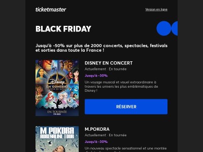 BLACK FRIDAY | Jusqu'à -50% sur plus de 2000 spectacles !