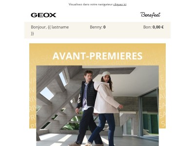 Les Avant-premières Geox touchent à leur fin ! 😢 Jusqu’à 50 %