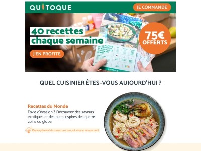 Quitoque = 40 recettes chaque semaine 🤩