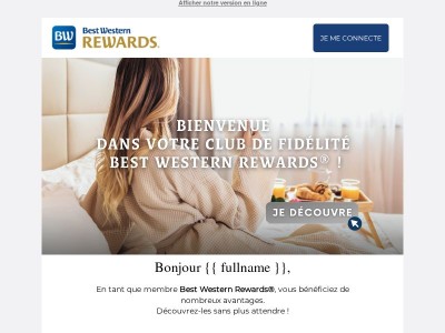 Bienvenue dans votre Club Fidélité Best Western Rewards® !