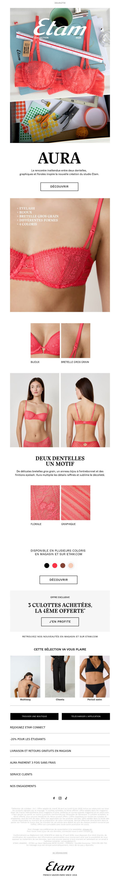 AURA : la nouvelle création du studio Etam